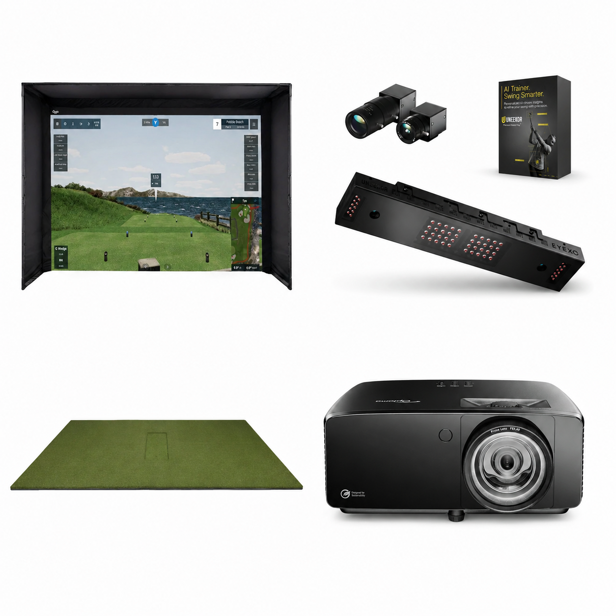 Uneekor EYE XO SimKit — Optoma ZK521ST-B + Carl's Place DIY Enclosure + HotShot Mat