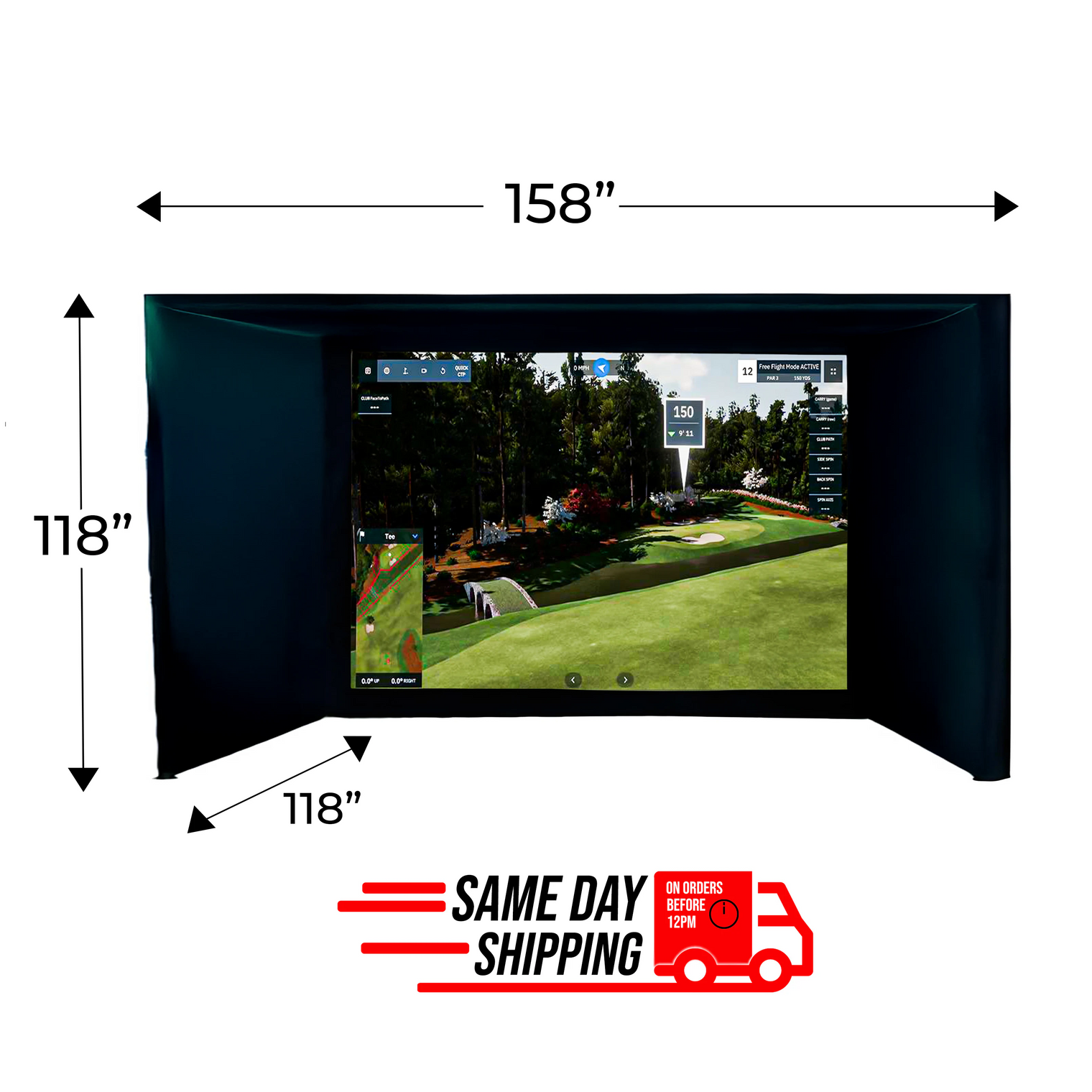 Albatross 13 Golf Simulator Enclosure - Extended Depth