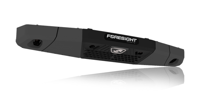 Black gun sight with 'Foresight' branding on a white background