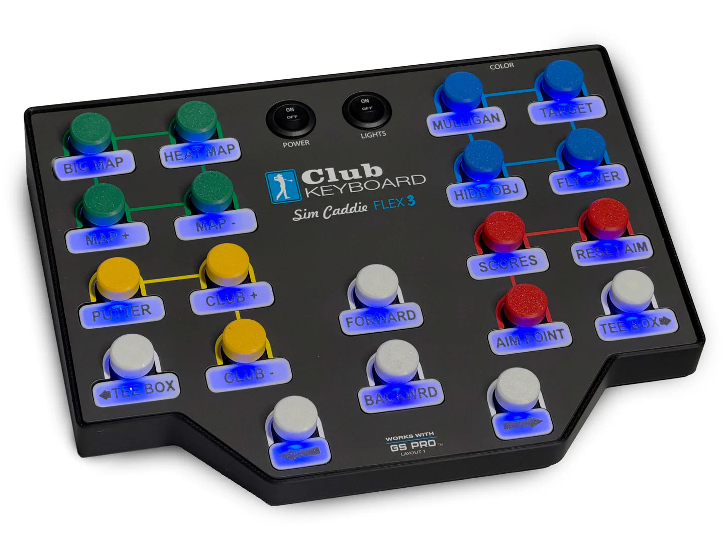 Club Keyboard Flex 3 Wireless GSPro Controller - 20 Button