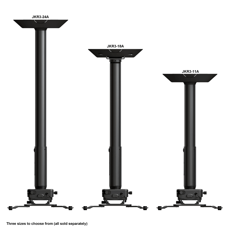 Ceiling projector kit with JR3 universal adapter 6"-11" Drop by Crimson AV JKR3-11A