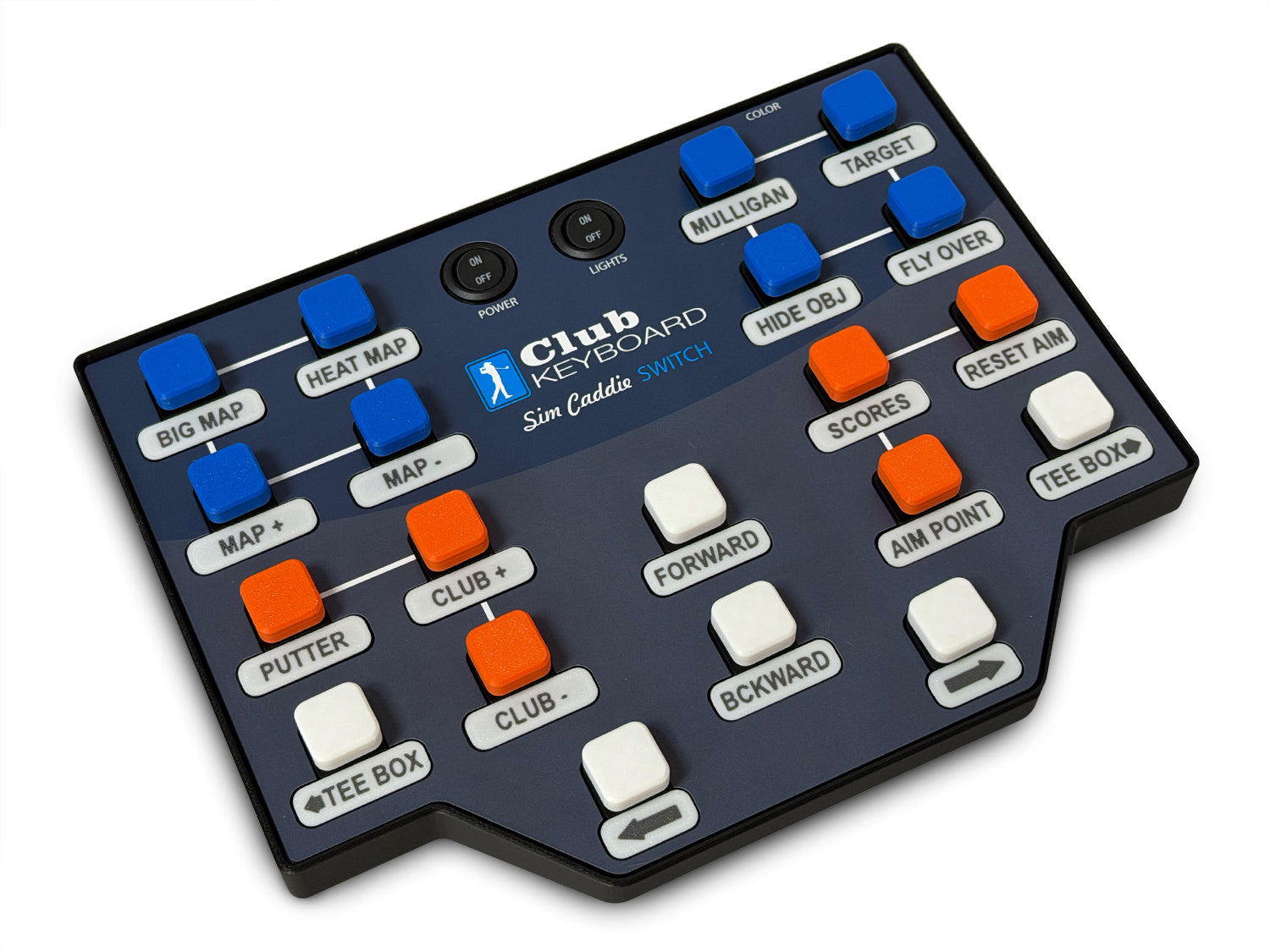 Club Keyboard Switch 20-button GSPro wireless controller in Orange