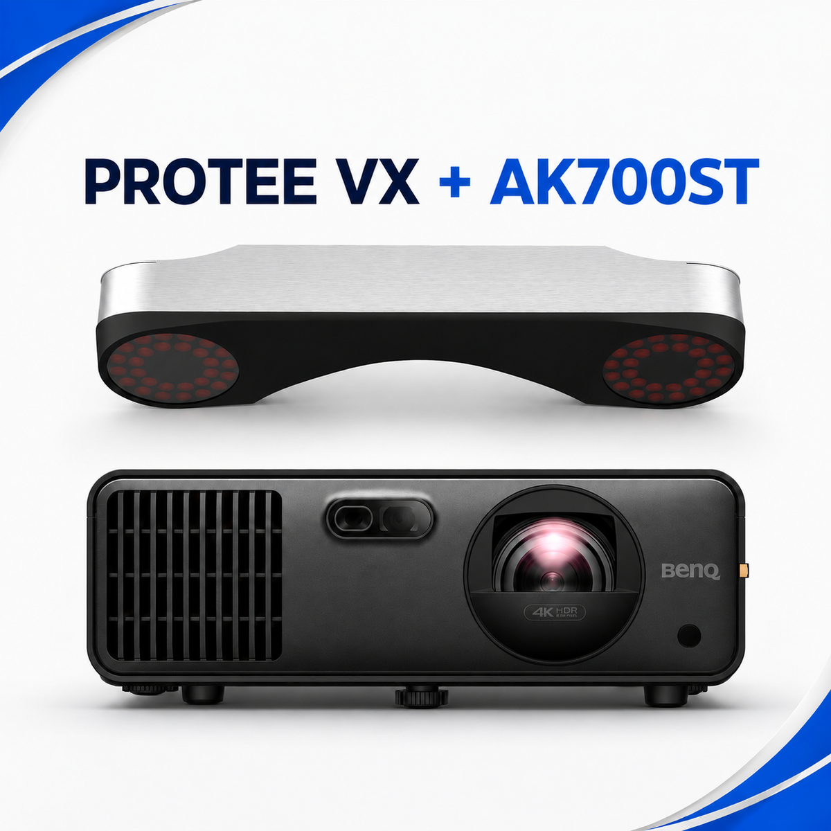 ProTee VX Overhead Launch Monitor + BenQ AK700ST 4K Projector Combo