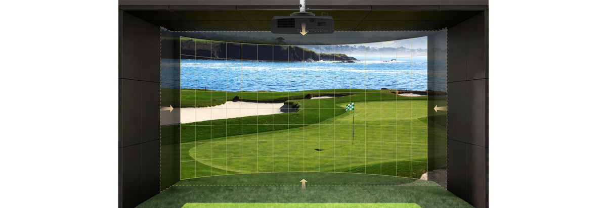 BenQ AK900ST Auto Screen Fit 2.0 aligning image to a golf simulator impact screen