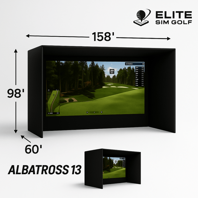 Albatross 13S Golf Simulator Enclosure by Elite Sim Golf - Elite Sim Golf