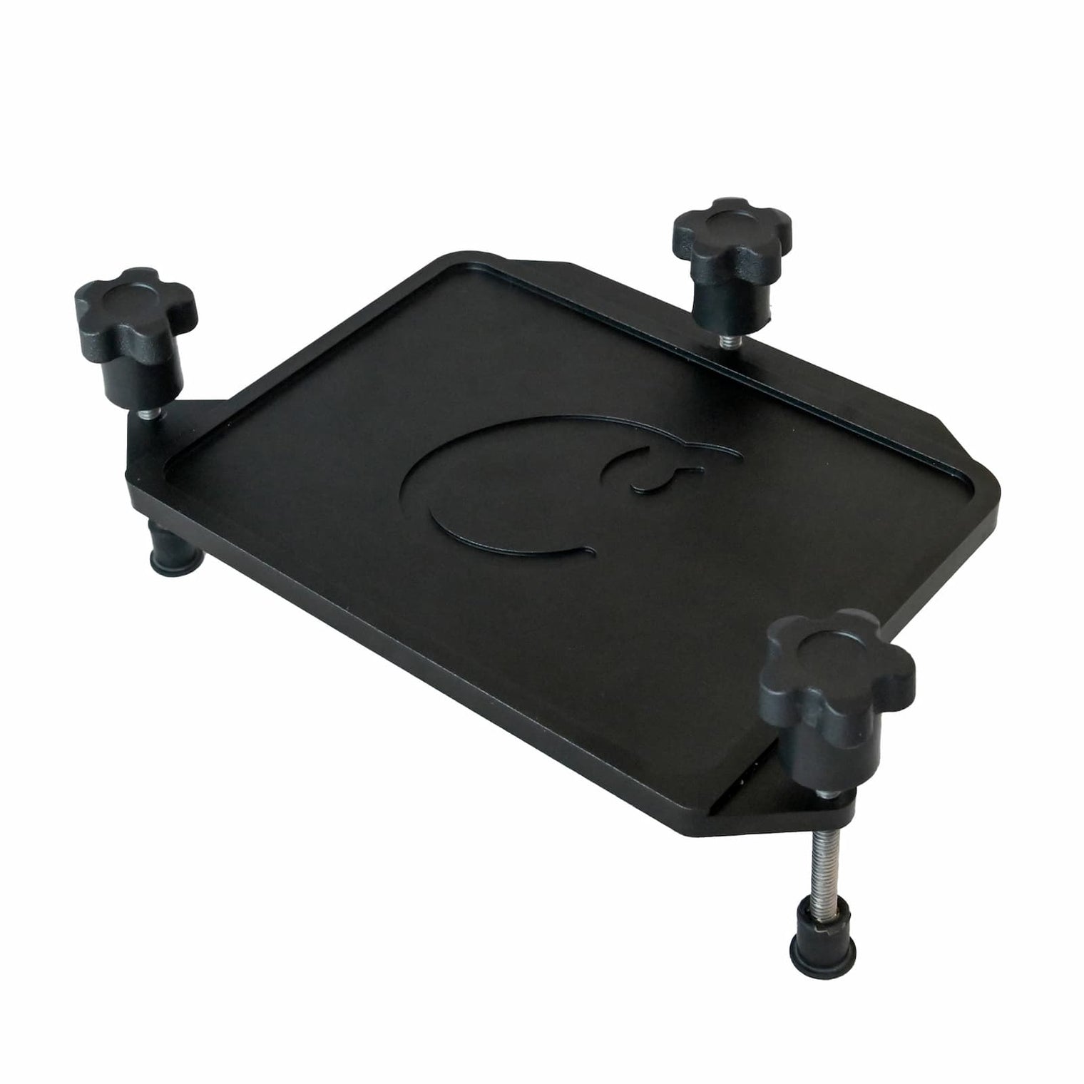 Carl's launch monitor alignment stand shown at an angle