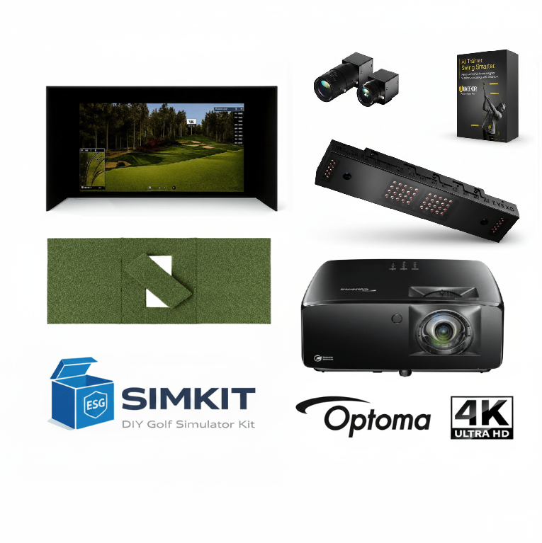 Uneekor EYE XO Overhead Launch Monitor Premium 4K Package (Enclosure Choice + Optoma ZK521ST)