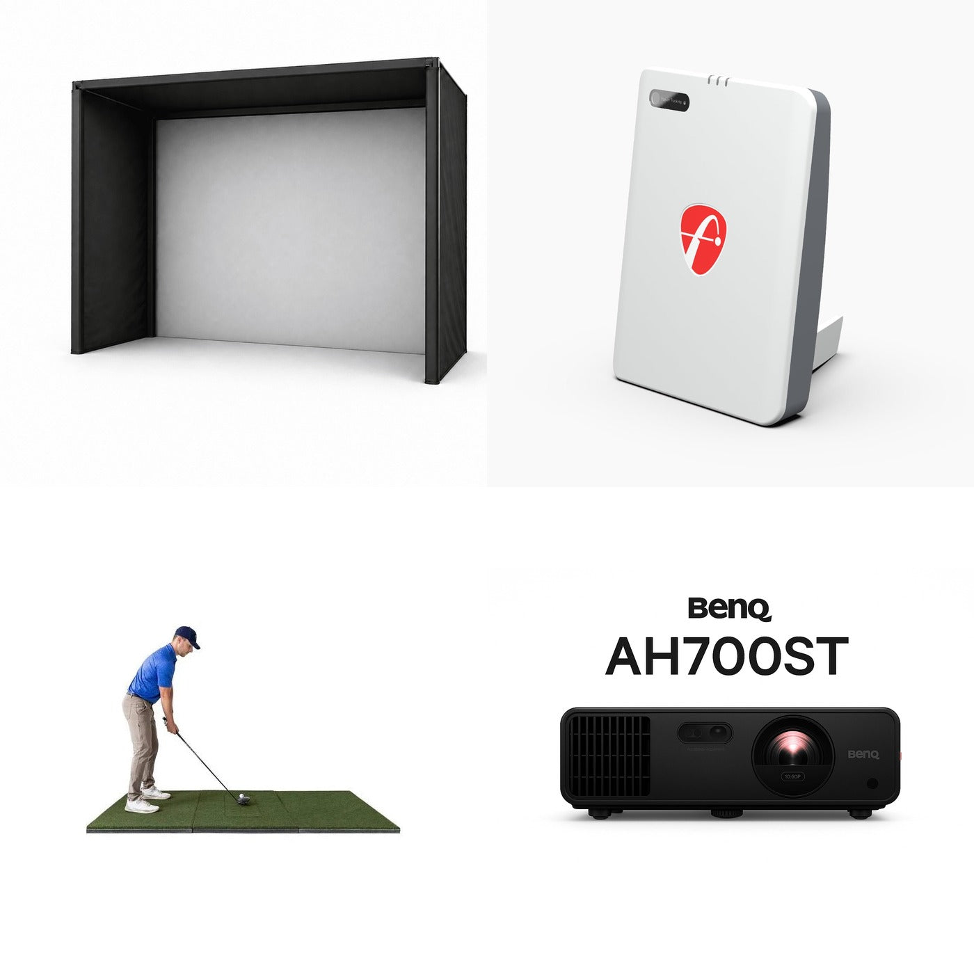 Mevo Gen2 SimKit — BenQ AH700ST 1080P Projector + Beaver Tail 4×8.25 Mat
