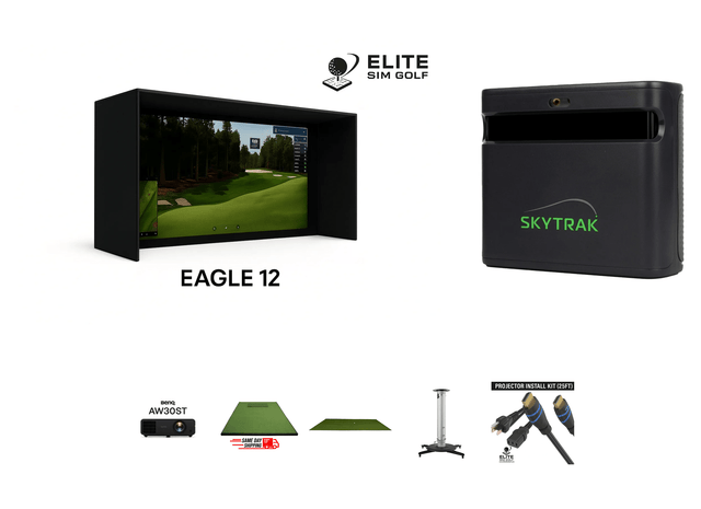 Skytrak ST MAX Standard Plug-n-Play Bundle with 12ft Enclosure - Elite Sim Golf