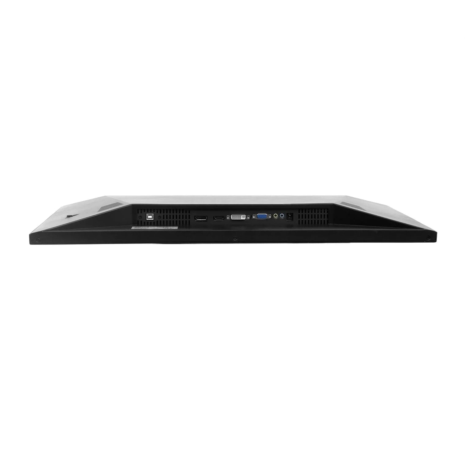 27 inch FHD 24/7 touch monitor rear input panel with HDMI, DVI-D and VGA