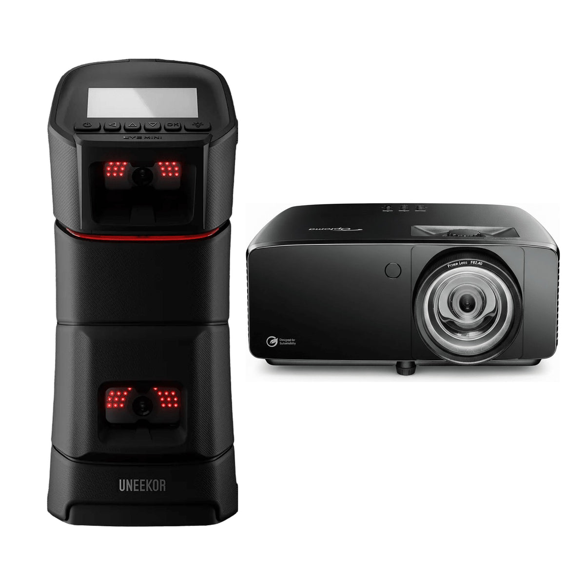 Uneekor EYE MINI Launch Monitor + Optoma ZK521ST-B 4K Projector Combo