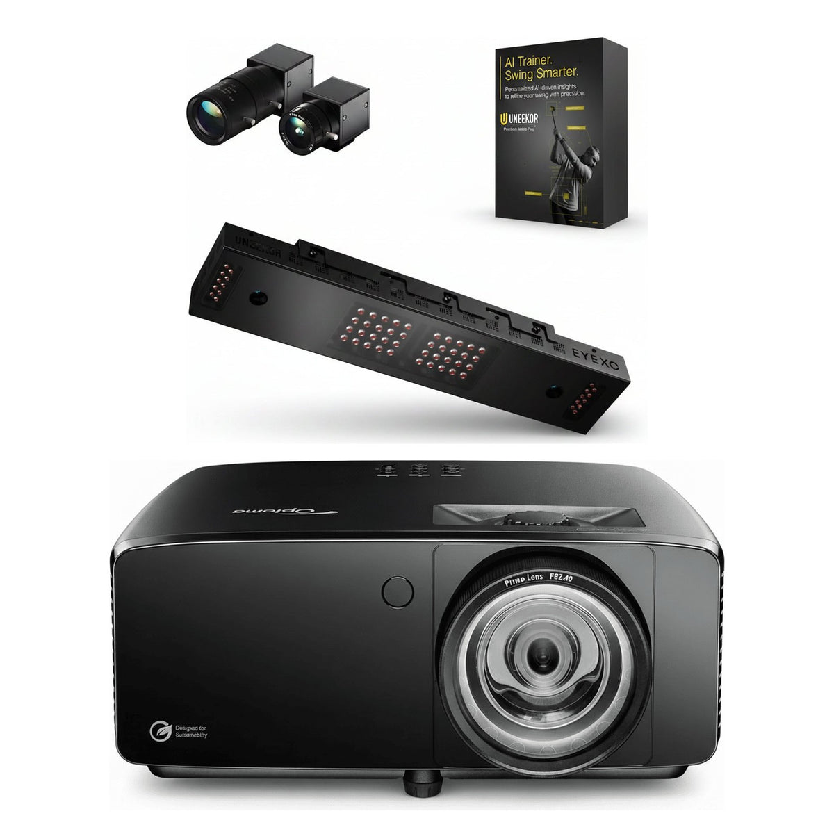 Uneekor EYE XO AI Studio Bundle + Optoma ZK431ST-B 4K Projector Combo