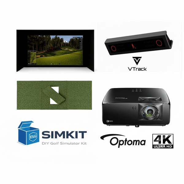 Uneekor EYE XO Overhead Launch Monitor Premium 4K Package (Enclosure Choice + Optoma ZK521ST) - Elite Sim Golf