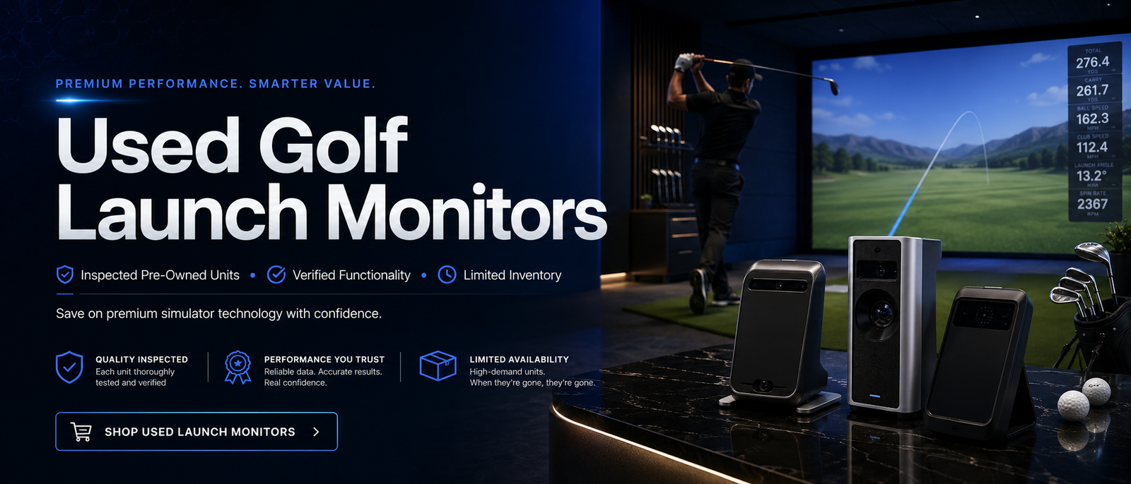 USED GOLF LAUNCH MONITORS