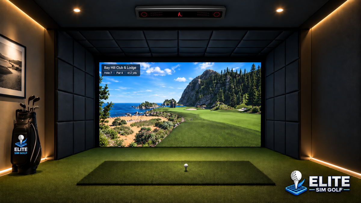 VTrack Custom Installed Golf Simulator Room Package