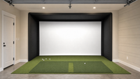 Commercial Golf Simulator Enclosure Kit with Impact Screen - 2" EMT Frame