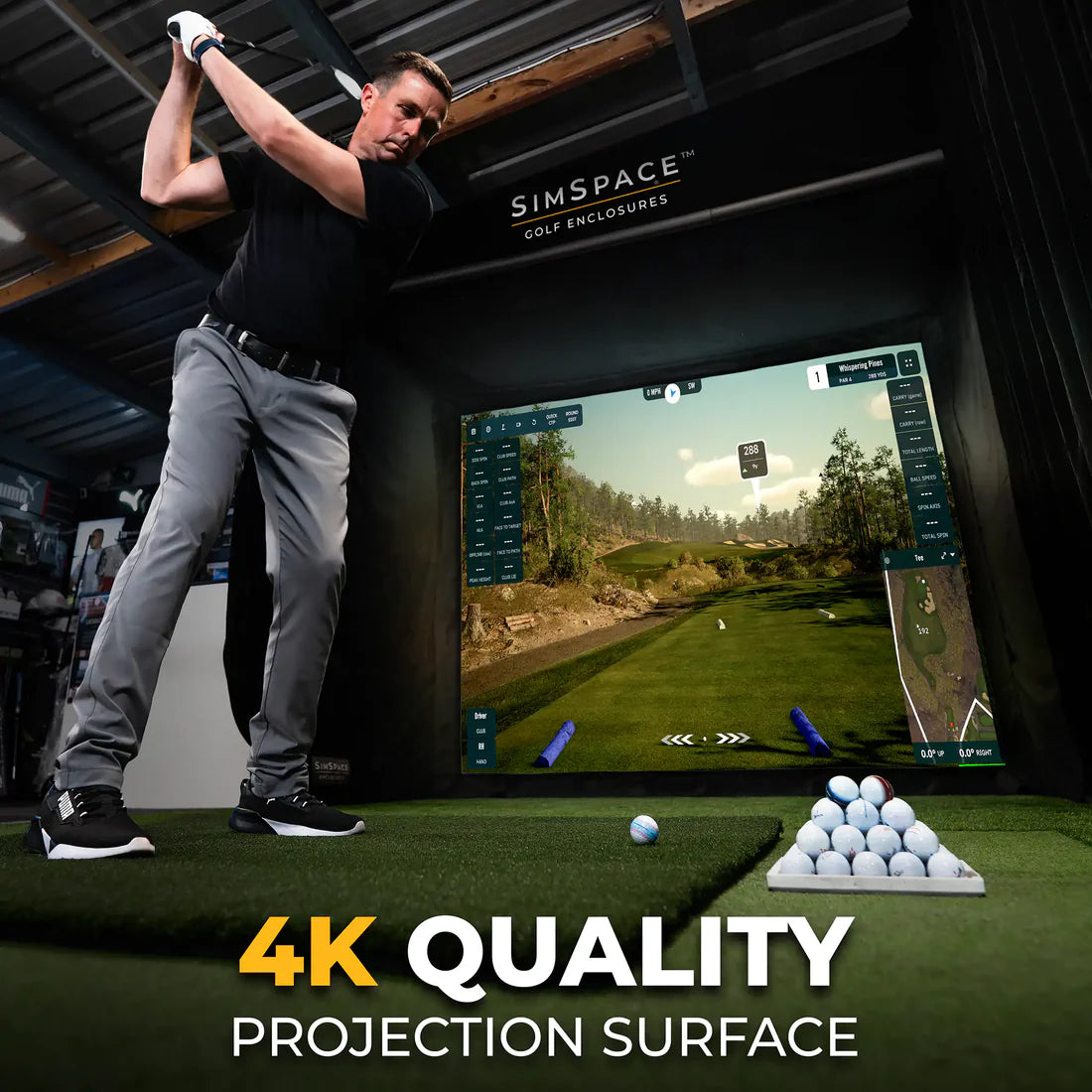 SimSpace Platinum Golf Enclosure 13.2ft x 8.2ft