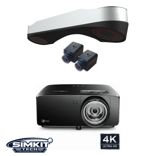 ProTee VX Overhead Launch Monitor + Optoma ZK521ST-B 4K Projector Combo