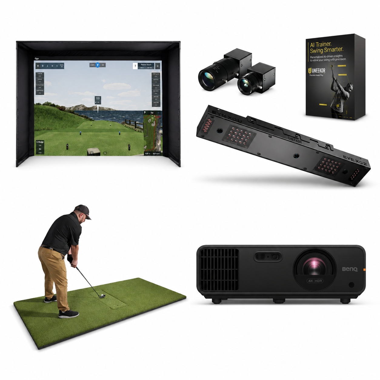 Uneekor EYE XO2 SimKit — BenQ AH700ST + Carl's Place DIY Enclosure + HotShot Mat