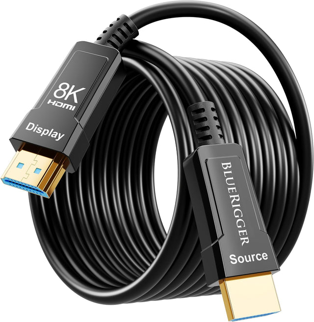 8K Fiber Optic HDMI Cable 50FT - Elite Sim Golf