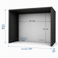 Elite Sim Golf PRO Series 12x9 Golf Simulator Enclosure