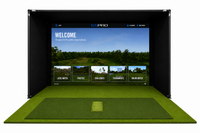 Commercial Golf Simulator Enclosure Kit with Impact Screen - 2" EMT Frame