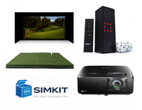 Square Golf 12FT Ready SIMKIT with Optoma GT2400HDR Projector & TrueBirdie Mat