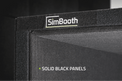 SimBooth solid black wall and ceiling panels