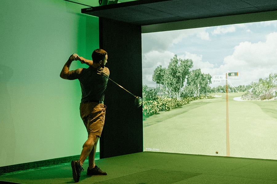 SimBooth 2 golf simulator enclosure