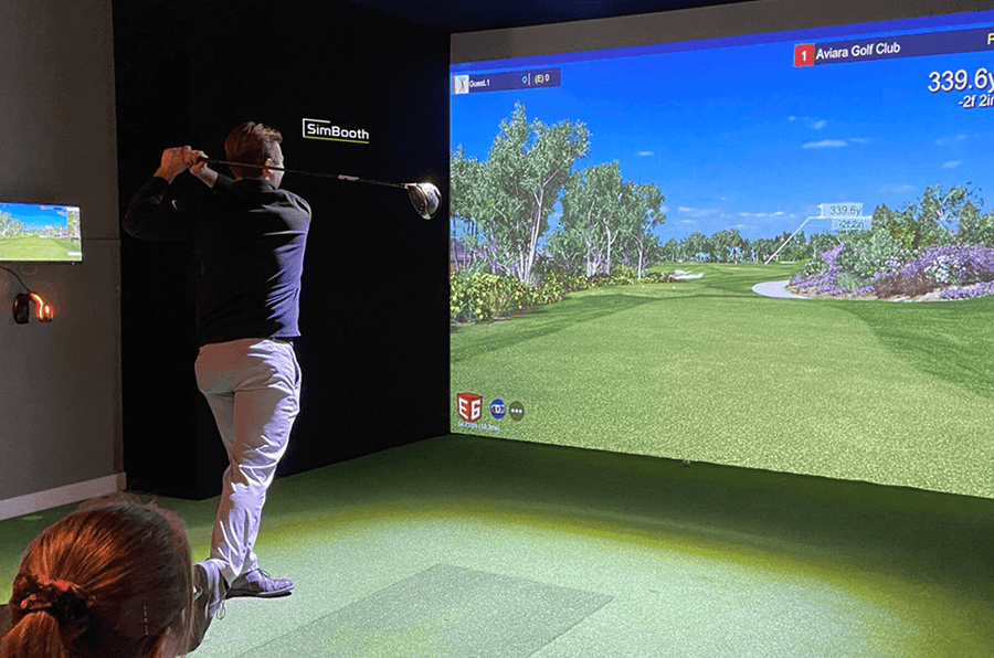 SimBooth 3 golf simulator enclosure