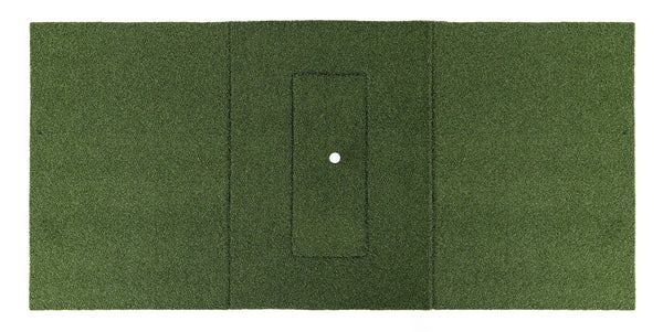Beaver Tail Double Wide Golf Simulator Mat (4ft x 8.25ft) with the Most Realistic Hitting Strip Insert for Joint Injury Prevention