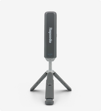 Rapsodo MLM2XPRO golf launch monitor rear view with Rapsodo logo on tripod