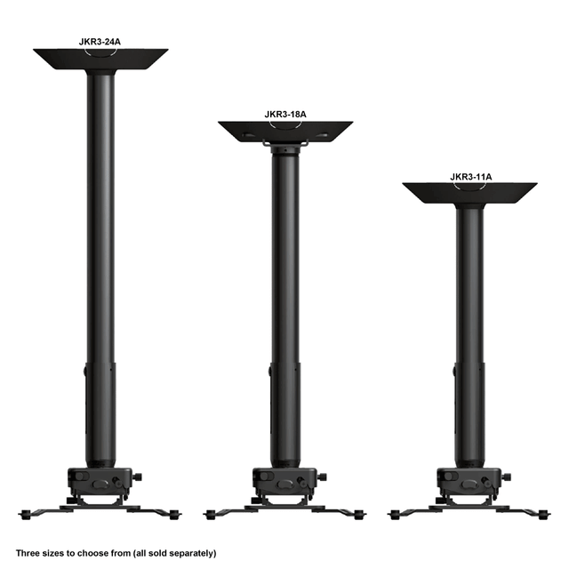 Ceiling projector kit with JR3 universal adapter 6"-11" Drop by Crimson AV JKR3-11A