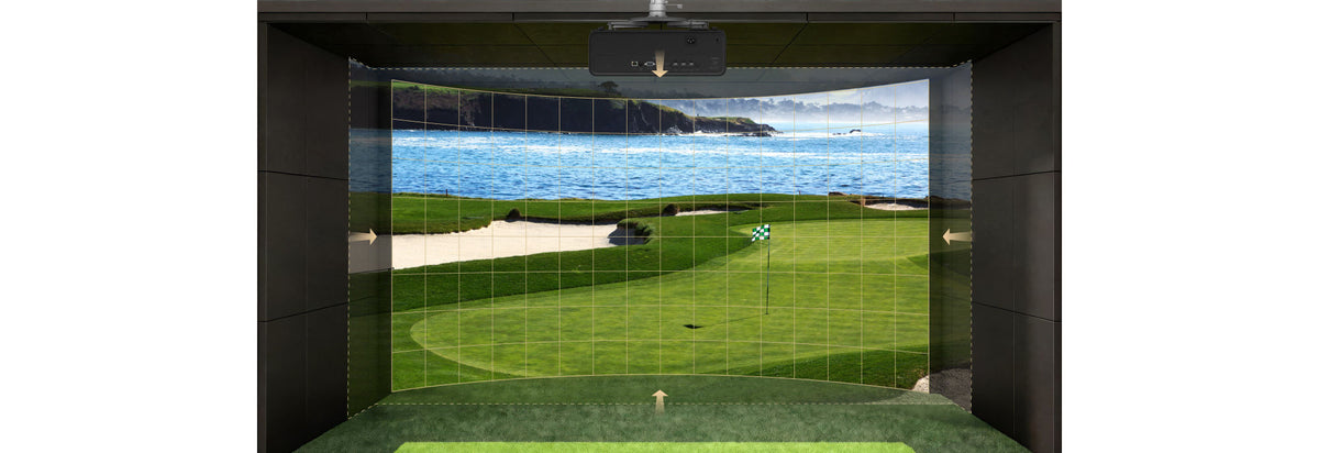 BenQ AK800ST Auto Screen Fit 2.0 aligning image to a golf simulator impact screen
