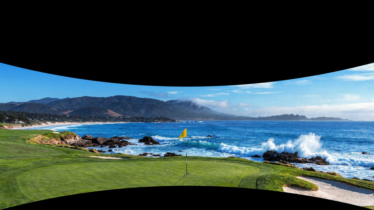 BenQ AK900ST curved screen golf simulator image