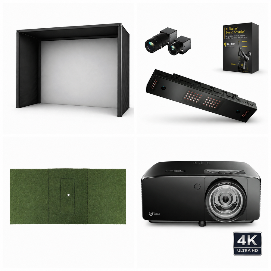 Uneekor EYE XO Overhead Launch Monitor Premium 4K Package (Enclosure Choice + Optoma ZK521ST)