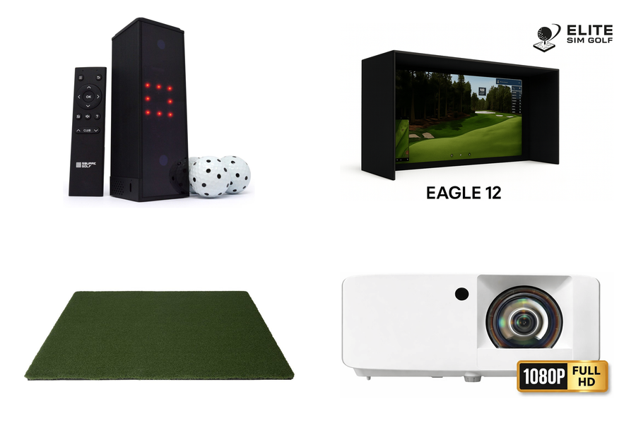 Square Golf Home Edition Budget SimKit — Enclosure Choice + Optoma ZW350ST