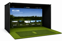 Commercial Golf Simulator Enclosure Kit with Impact Screen - 2" EMT Frame - Elite Sim Golf