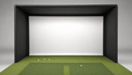 Commercial Golf Simulator Enclosure Kit with Impact Screen - 2" EMT Frame - Elite Sim Golf