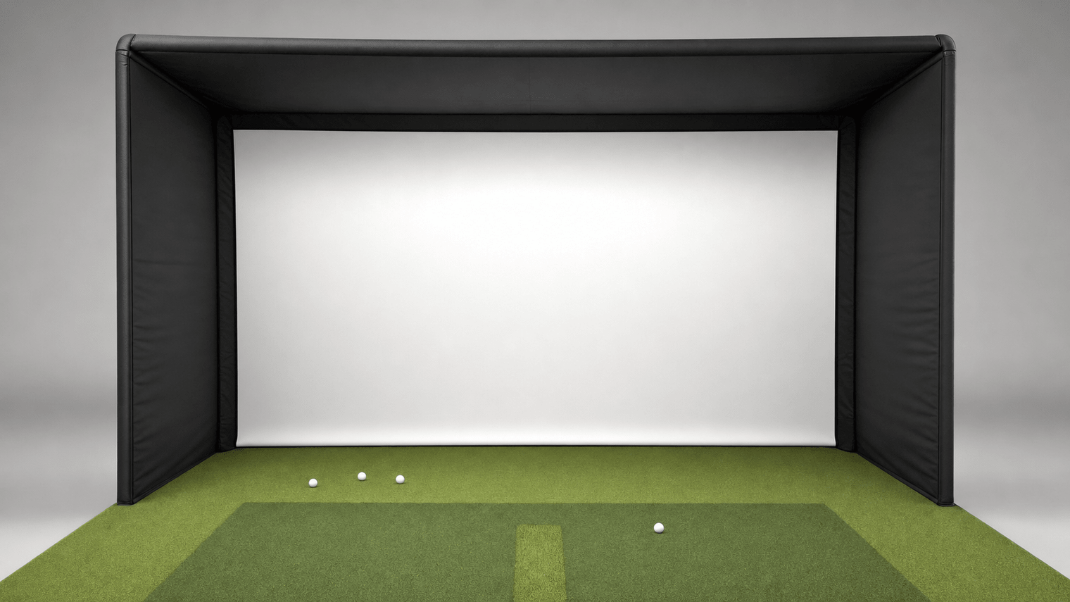 Commercial Golf Simulator Enclosure Kit with Impact Screen - 2" EMT Frame - Elite Sim Golf