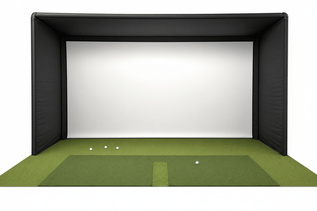 Commercial Golf Simulator Enclosure Kit with Impact Screen - 2" EMT Fr ...