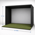 Elite Sim Golf PRO Series 12x9 Golf Simulator Enclosure - Elite Sim Golf
