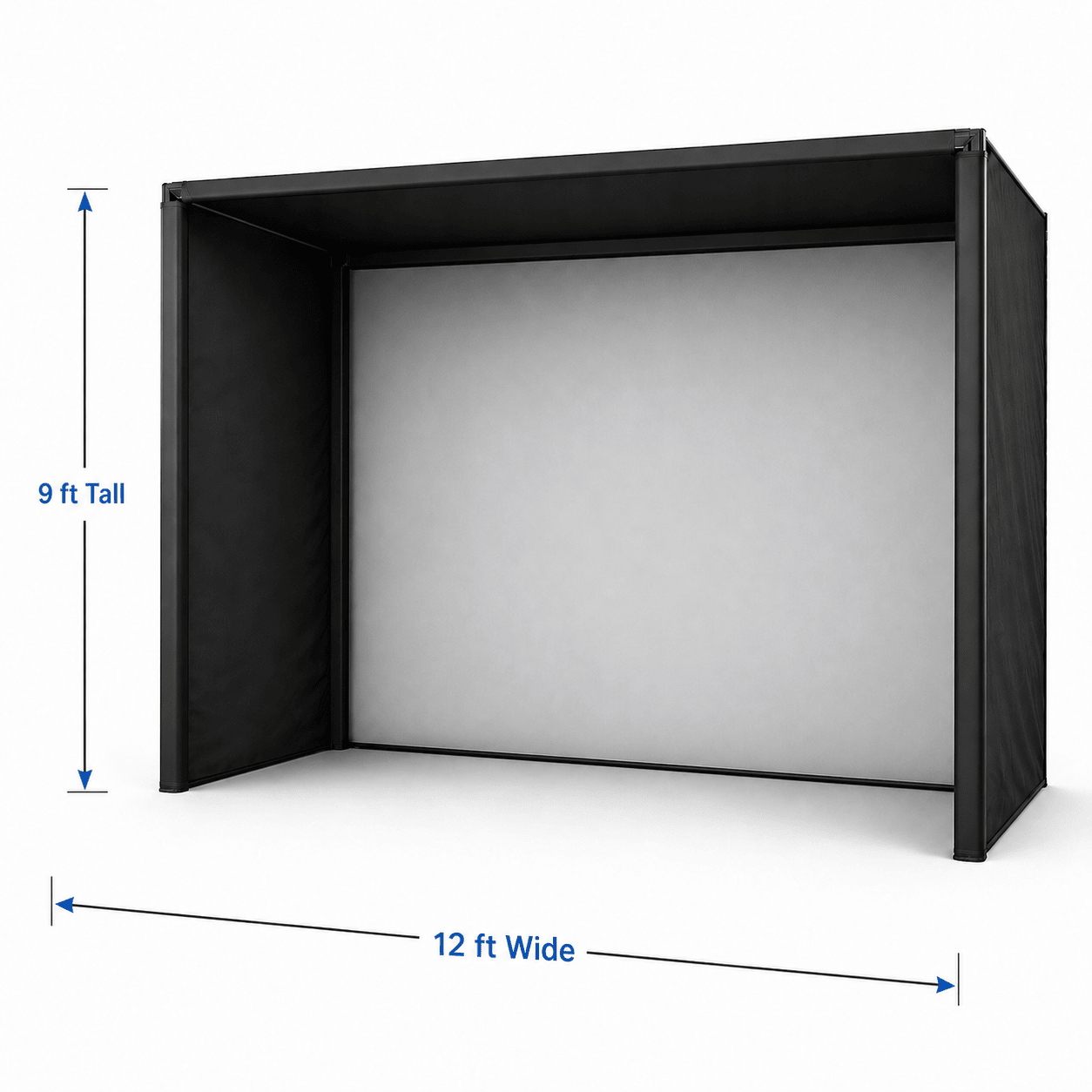 Elite Sim Golf PRO Series 12x9 Golf Simulator Enclosure - Elite Sim Golf