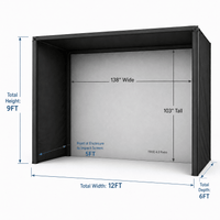Elite Sim Golf PRO Series 12x9 Golf Simulator Enclosure - Elite Sim Golf