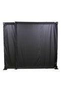 Fold-Away golf simulator enclosure, front view of folded screen panels