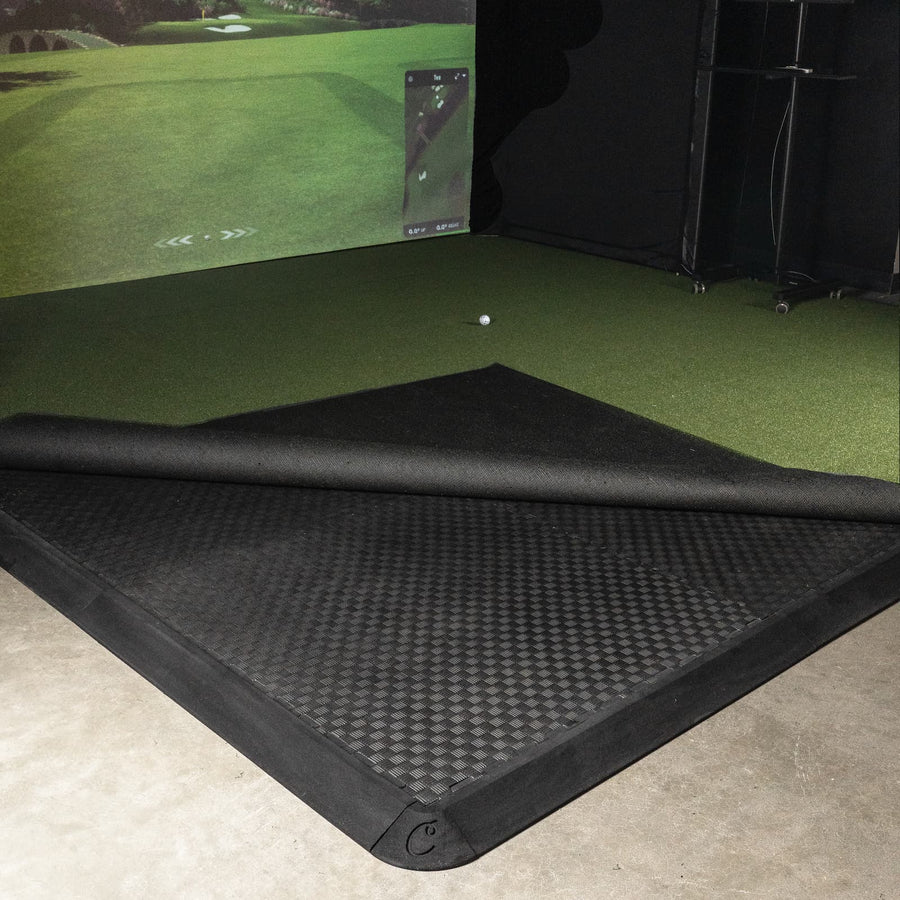 Carl’s Place Golf Room Flooring Kit featuring Big Moss Commander Turf