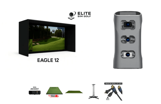 GolfJoy Spica 3 + Birdie 10 Complete 4K Golf Simulator Package - Elite Sim Golf