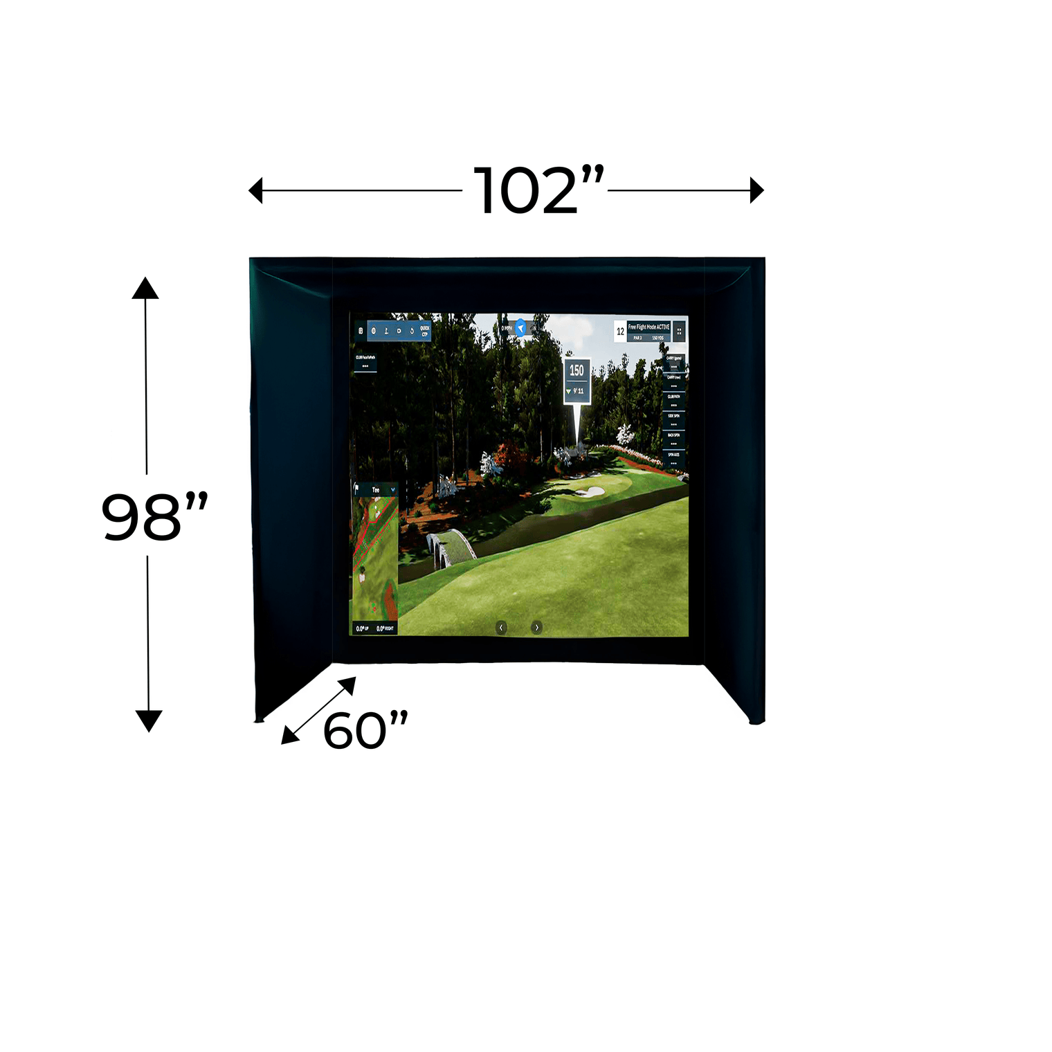 Par 8 Compact Golf Simulator Enclosure by Elite Sim Golf - Elite Sim Golf