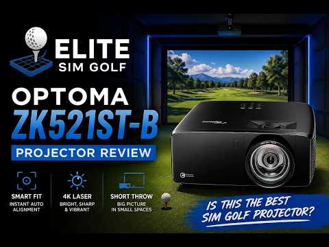 Optoma ZK521ST-B 4K Laser Short Throw 5000-LM Golf Sim Projector