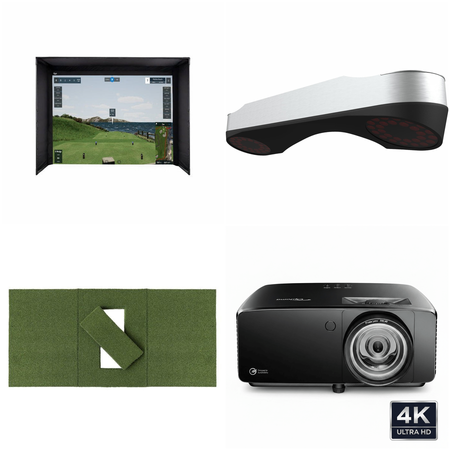 ProTee VX Overhead Launch Monitor Premium 4K Package (Carl's Place DIY Enclosure + Optoma ZK521ST-B)